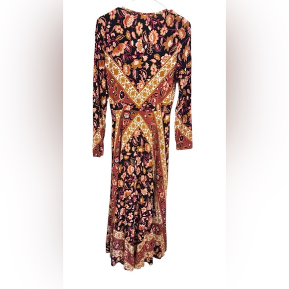 Spell Lolita Gown in Rust Long Sleeve Maxi Dress Small Bohemian Festival Fall - Picture 5 of 10